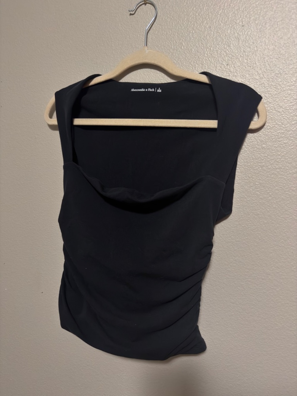 Abercrombie & Fitch Black Cowl Neck Sleeveless Tank Top